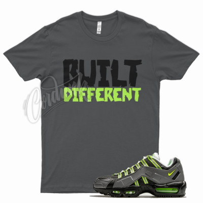 Grey BUILT DIFF Shirt for N Air Max 95 NDSTRKT Neon 4 Medium Grey Volt Patch