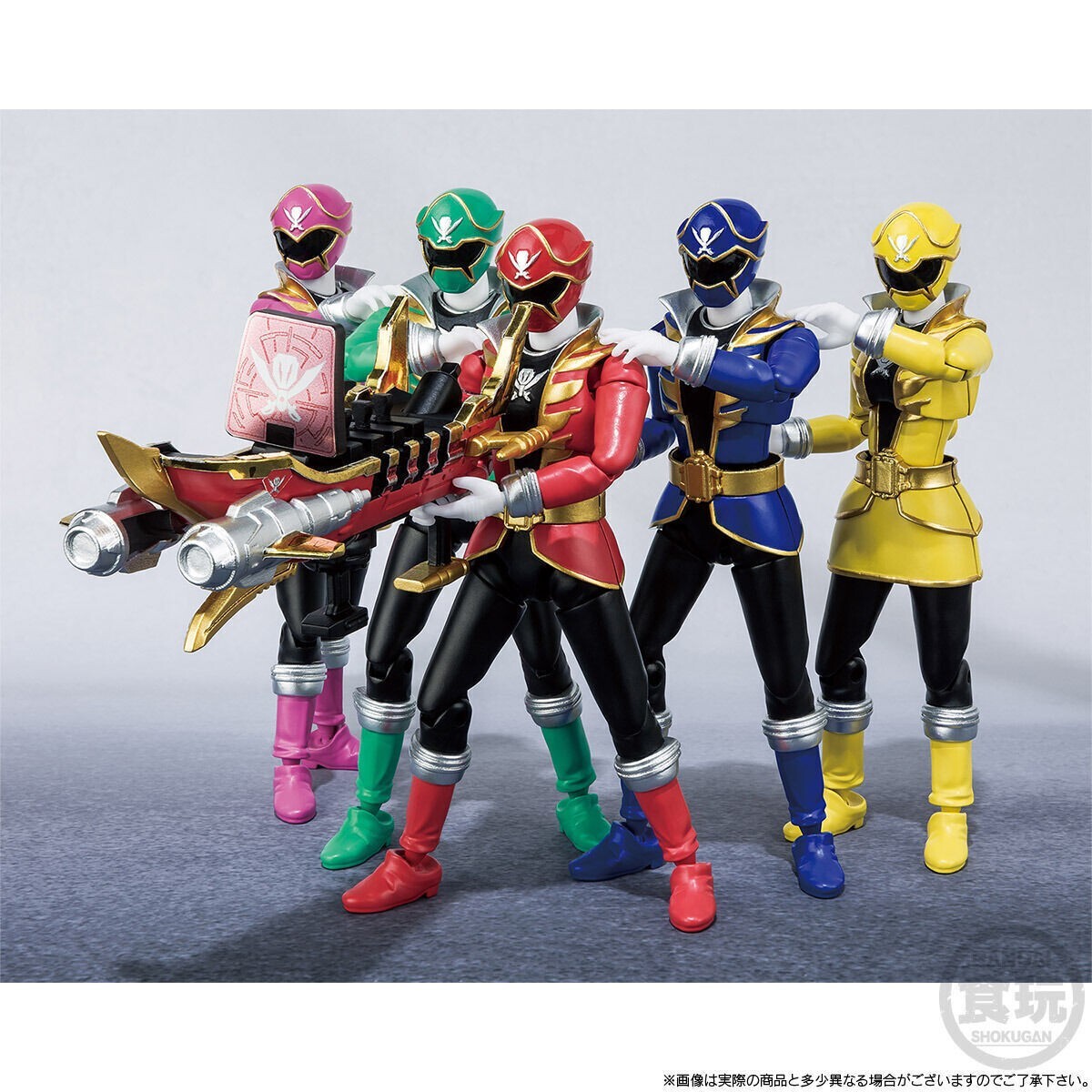 NANGA GOGODODO フィギュアセット Bandai Shodo Super Kaizoku Sentai Gokaiger 1 Boxed Set of 5