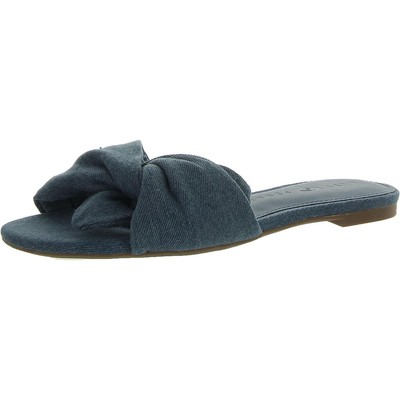 Katy Perry Womens Halie Denim Slide Sandals Shoes 7.5 Medium (B,M) BHFO 6765