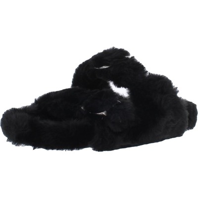 

Женские тапочки Steve Madden Around Black Slide Slippers Shoes 7 Medium (B,M) BHFO 8475, Черный
