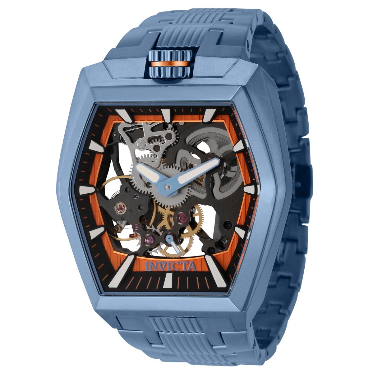 Pre-owned Invicta Akula Stealth Legion Mechanical Men's Watch W/ Skeleton Dial - 48mm, Ice
