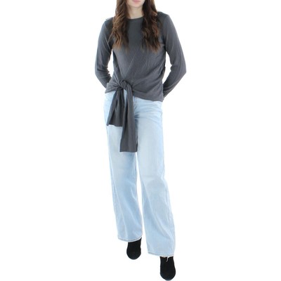 BROCHU WALKER Womens Dean Серый шерстяной пуловер в рубчик с запахом, топ-свитер M BHFO 8381