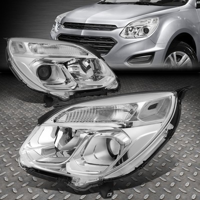 ДЛЯ 16-17 CHEVY EQUINOX ХРОМИРОВАННАЯ/ПРОЗРАЧНАЯ УГЛОВАЯ ФАРА ПРОЕКТОРА с СИГНАЛЬНЫМИ ЛАМПАМИ