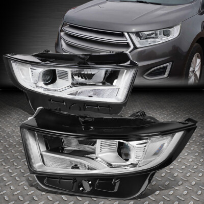 ДЛЯ 15-18 FORD EDGE OE СТИЛЬ ХРОМИРОВАННЫЙ КОРПУС ПРОЗРАЧНЫЕ УГЛОВЫЕ ФАРЫ ПРОЕКТОРА