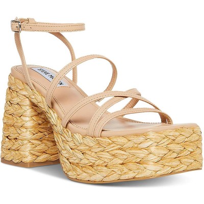 Steve Madden Womens Belise Tan Platform Sandals Shoes 6 Medium (B,M) BHFO 2076