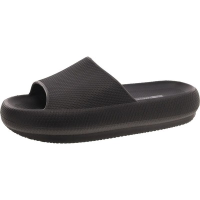 32 Degrees Cool Womens Black Slide Sandals Shoes 7.5 Medium (B,M) BHFO 3510