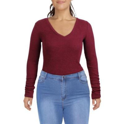 

Женское боди в рубчик Jessica Simpson Kira Purple с V-образным вырезом  BHFO 8800, Tawny port