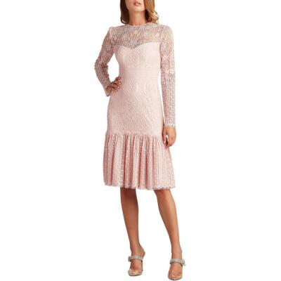 

Женское коктейльное кружевное многослойное платье-футляр Tadashi Shoji BHFO 4017, Pale pink