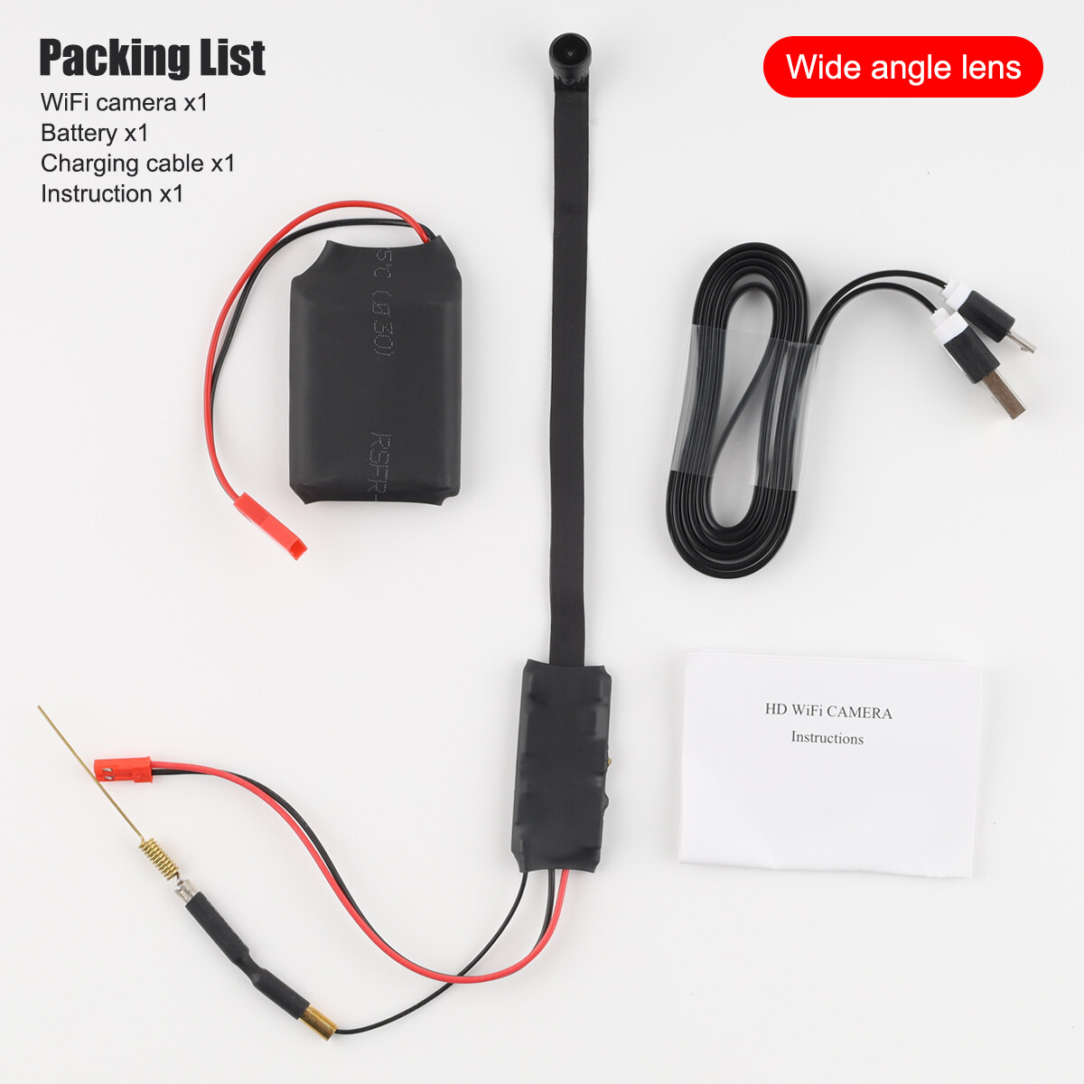 1080P Wireless WiFi Mini Camera Pinhole DIY Screw IP Security Cam Remote Monitor