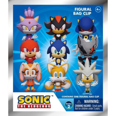 Sonic The Hedgehog Blind Bag Figural 3D Foam Bag Clip Series 2 Monogram 2024