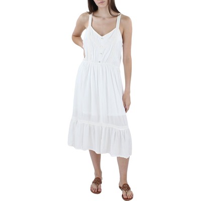 

Женское газовое платье миди без рукавов Jamie - Layla Petites BHFO 5445, Bright white