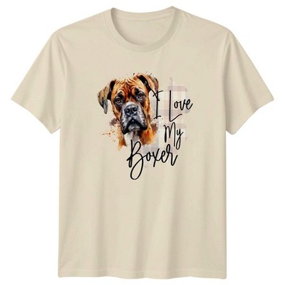 I Love My Boxer T-Shirt Boxer Hunderasse Hundebesitzer Geschenk für Sie und Ihn