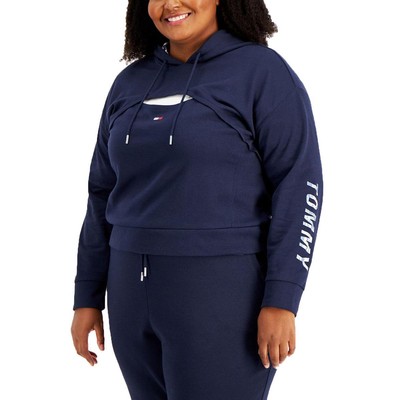 

Женская темно-синяя толстовка с капюшоном Tommy Hilfiger Sport Plus  BHFO 4303, Navy