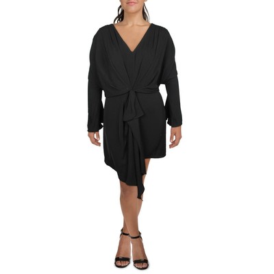 

Черное женское тканое блузонное дневное платье миди City Chic размера плюс  BHFO 5265, Черный