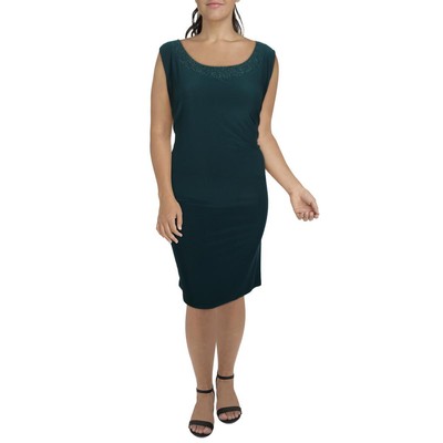 

R-M Richards Womens 2PC Mesh Inset Glitter Dress with Jacket Plus BHFO 7880