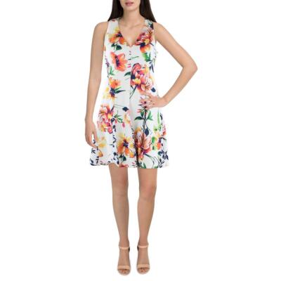 

Женское белое праздничное мини-платье Vince Camuto Petites  BHFO 8597, White multi