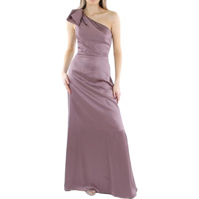 

Amsale Женское розовое атласное вечернее платье трапециевидной формы  BHFO 3072, Mauve