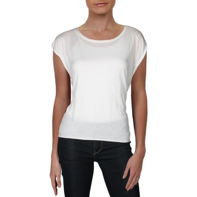 LNA Clothing Womens White Tence;l Tencel Top Shirt XS BHFO 4077