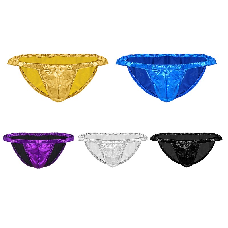 Herren Slips Spandex Gummi Unterwäsche Dessous Bikini Strings Höschen