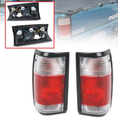 For Mazda Magnum B2000 B2200 B2600 1986-1993 Tail Lamp Rear Light White Red Pair
