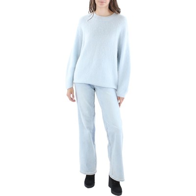 

Женский синий пуловер из смеси альпаки Vince с ребристой отделкой  BHFO 7968, Light blue