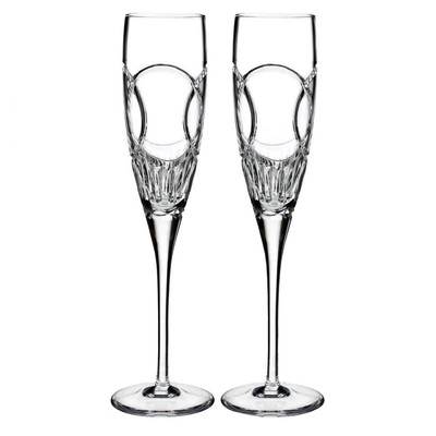 Waterford Love Wedding Vows Champagne Flute Pair, Bad Box*