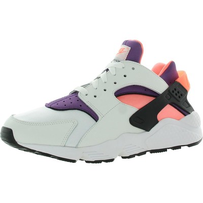 

Белые повседневные и модные кроссовки Nike Air Huarache 9 Medium (D) BHFO 6070, White/purple-bright mango, Air Huarache