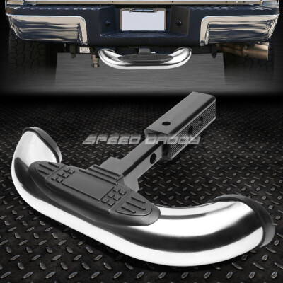 1.25/2 RECEIVER CHROME TRAILER TOWING TAILGATE/HITCH COVER REAR STEP BAR GUARD