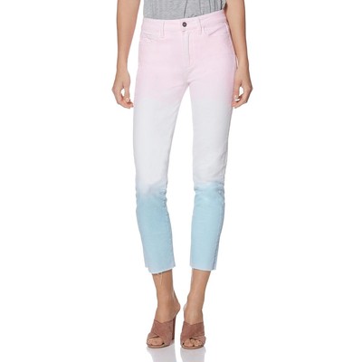 

Женские узкие джинсы Paige Hoxton Pink Denim с высокой посадкой и эффектом -quot;омбре-quot;  BHFO 2510, Sunset ombre