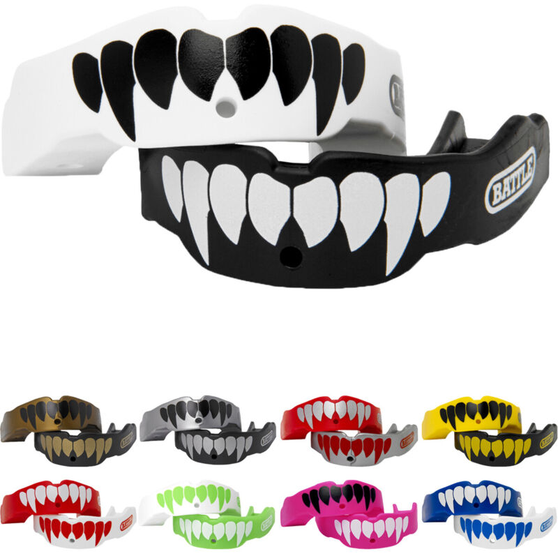 Battle Sports Youth Fang Mouthguard 2-Pack with Straps
