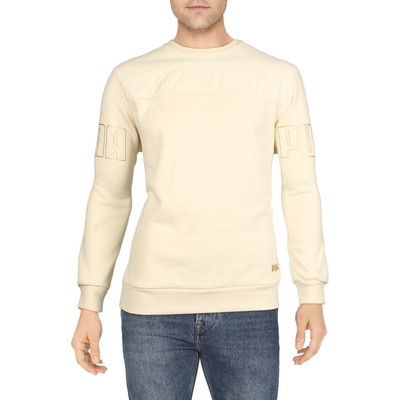 

Мужская белая флисовая удобная толстовка с логотипом Puma, домашняя одежда  BHFO 1896, Ivory glow