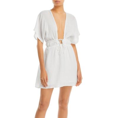 

Faithfull the Brand Женское белое текстурированное мини-платье выше колена  BHFO 4907, Белый