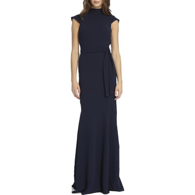 

ML Monique Lhuillier Женское темно-синее вечернее платье макси с открытой спиной  BHFO 8782, Navy