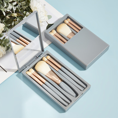 Travel Professional Face Makeup & Foundation Brush Kit, 5 Piece Set