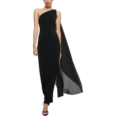 Alice and Olivia Womens Anja Black One Shoulder Evening Dress 10 BHFO 2530