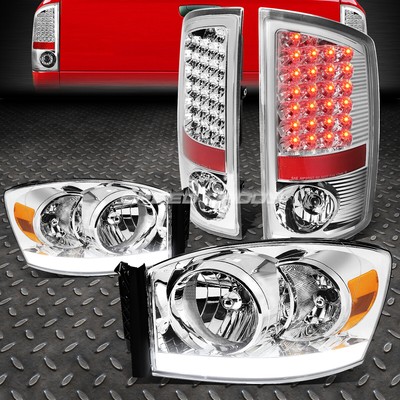 ХРОМИРОВАННЫЙ КОРПУС, ЯНТАРНАЯ ФАРА + DRL + ТОНИРОВАННЫЙ СВЕТОДИОДНЫЙ ЗАДНИЙ СТОП-СИГНАЛ ДЛЯ 07-09 RAM