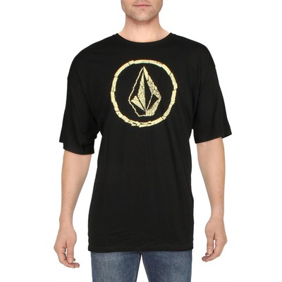 

Мужская черная хлопковая футболка с рисунком Volcom  BHFO 0045, Черный, A3512202