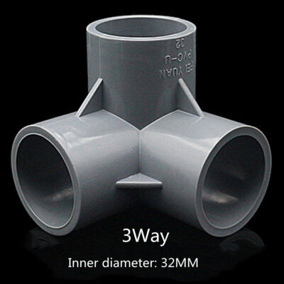 3/4/5/-Way PVC Plastic Pipe Fittings Adhesive DIY Connector Elbow 20/25/32mm