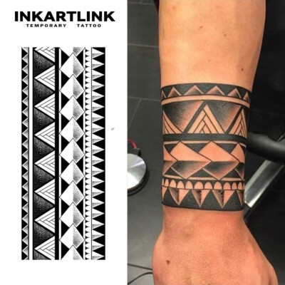 INKARTLINK 2 piece Armband Design semi-permanent temporary waterproof tattoo