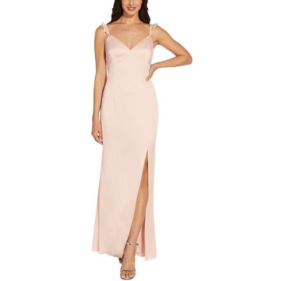

Adrianna Papell Женское розовое вечернее платье из крепа с оборками  BHFO 8273, Joyful blush