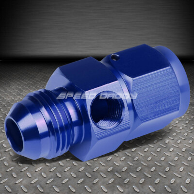 8AN AN8 AN-8 РАСТРУБНЫЙ СОЕДИНИТЕЛЬ МЕЖДУ МУЖЧИНАМИ И ЖЕНЩИНАМИ 1/8 NPT С СИНЕЙ АЛЮМИНИЕВОЙ ОТДЕЛКОЙ