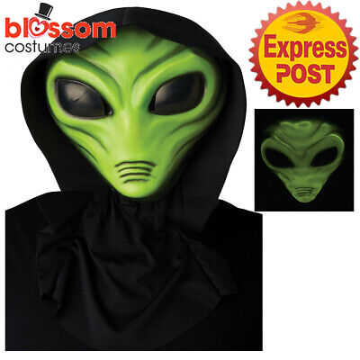 AC1339 Green Visitor Alien Light Up Mask Giant Eyeball Scary Halloween Costume