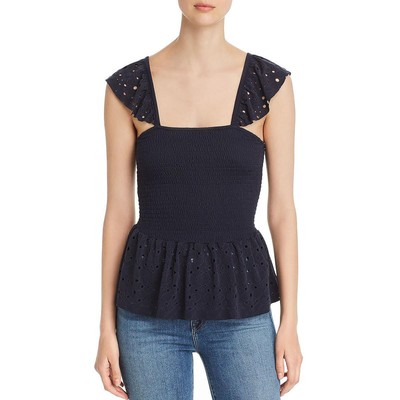 

Vero Moda Женская темно-синяя блузка с баской и баской Sally  BHFO 5742, Night sky