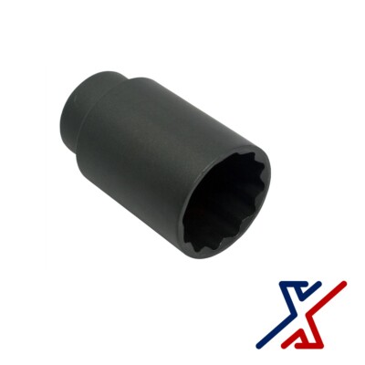 33 mm. x 1/2'' Drive,  12 Point Deep Impact Socket, Spindle Axle Nut by X1 Tools