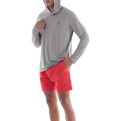 

Мужская серая футболка с логотипом Guy Harvey и рисунком, топ  BHFO 9715, Sport grey heather, GHV556001FY1240