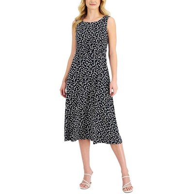 

Женское темно-синее платье миди без рукавов из икры с принтом Connected Apparel  BHFO 4702, Navy