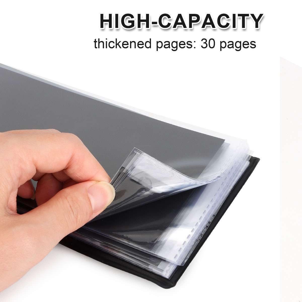 60 Pcs Paper Money Currency Banknote Collection Album Pocket Book Storage Black