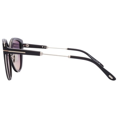 Pre-owned Tom Ford Angelica Smoke Gradient Cat Eye Ladies Sunglasses Ft0868 01b 57 In Gray