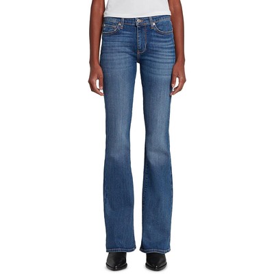 7 For All Mankind Женские синие джинсы со средней посадкой из выцветшего денима Bootcut 26 BHFO 8566