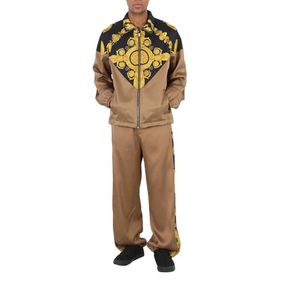 Pre-owned Versace Men's Baroque Print Technical Track Jacket In Multicolor